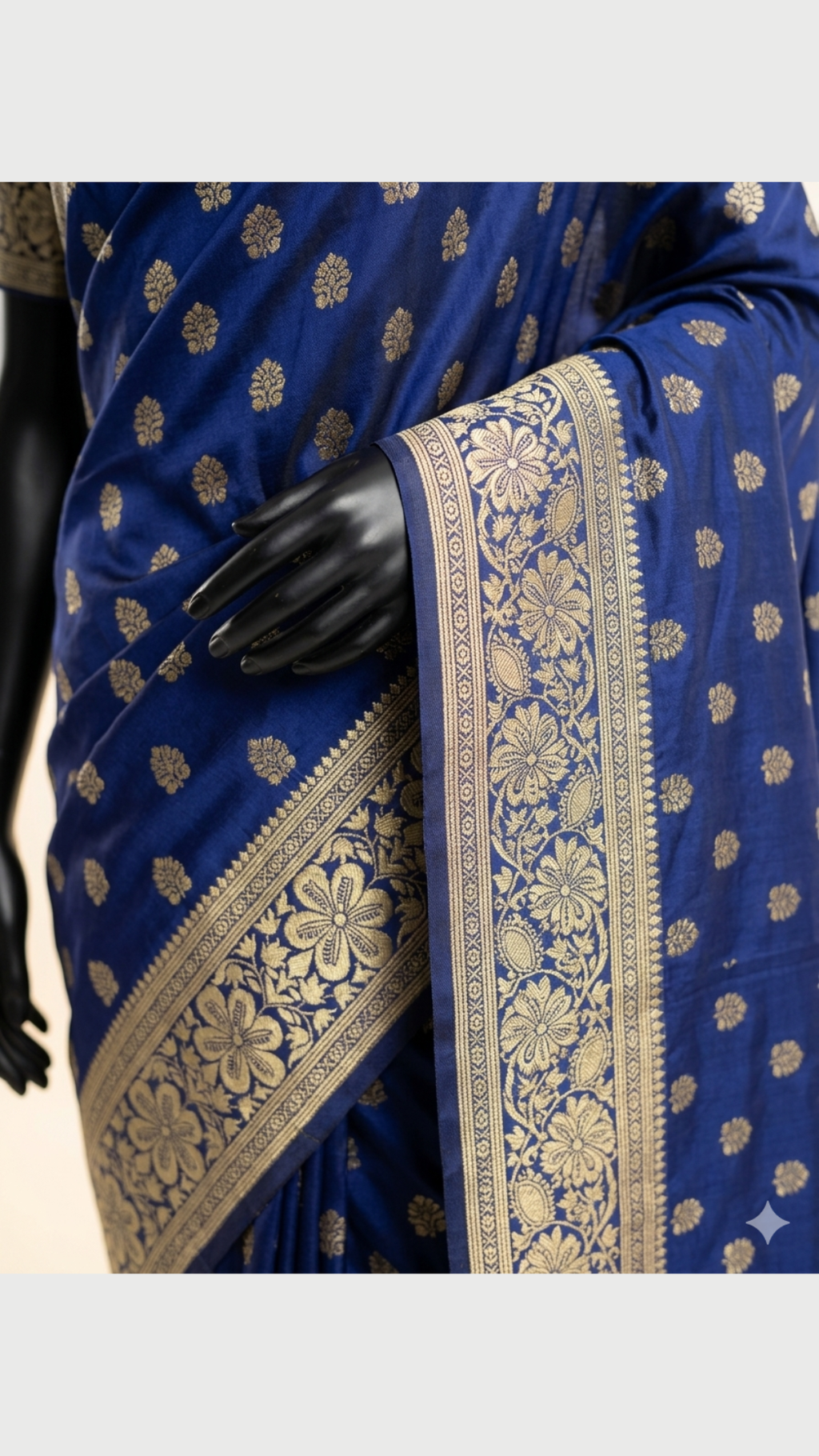 Epitome - Royale Navy Blue Banarasi Soft Silk Jacquard Saree