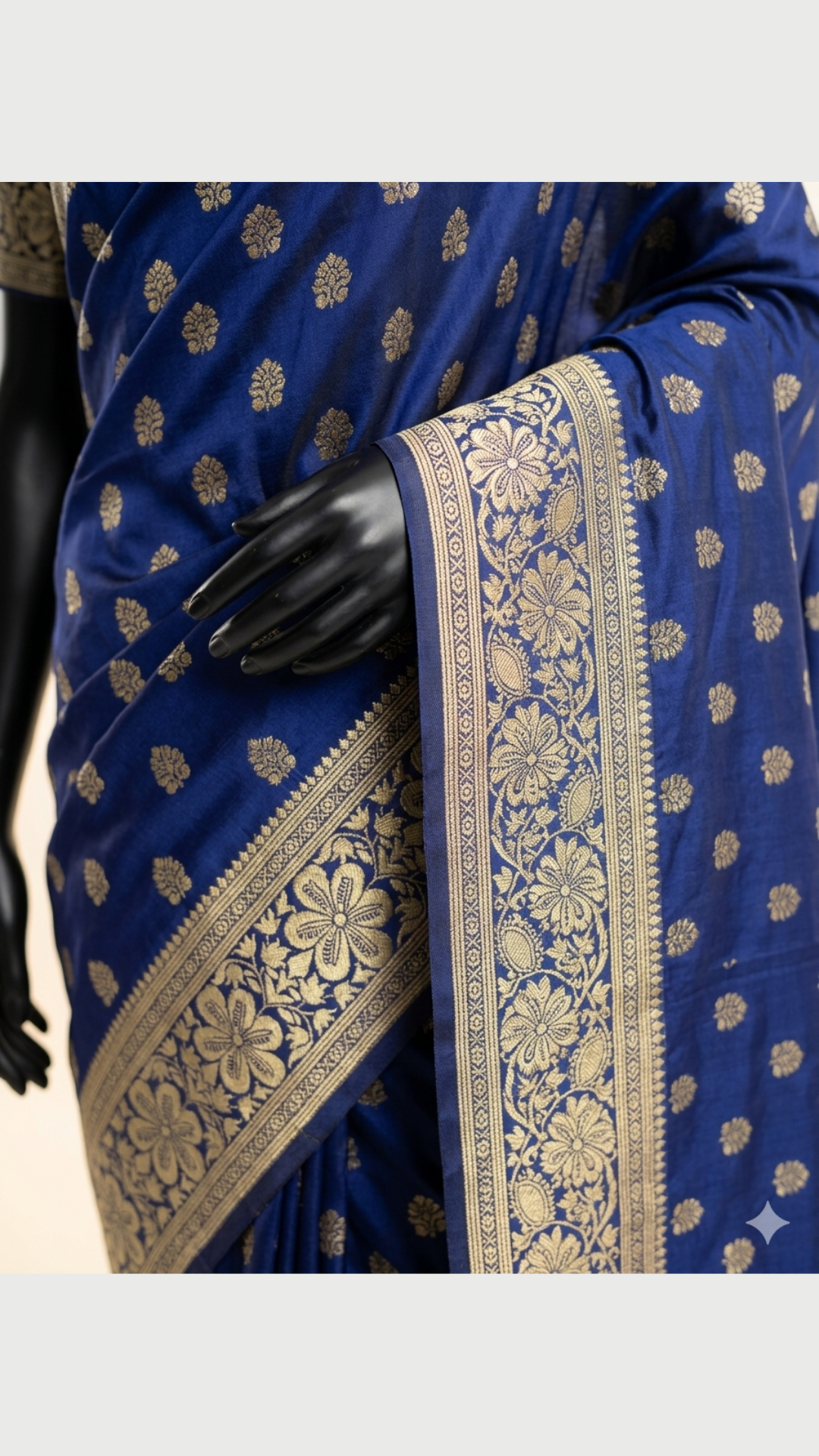 Epitome - Royale Navy Blue Banarasi Soft Silk Jacquard Saree