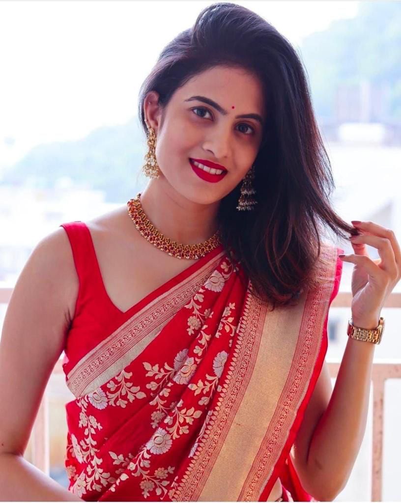 Imperial - Royale Red Banarasi Soft Silk Jacquard Saree